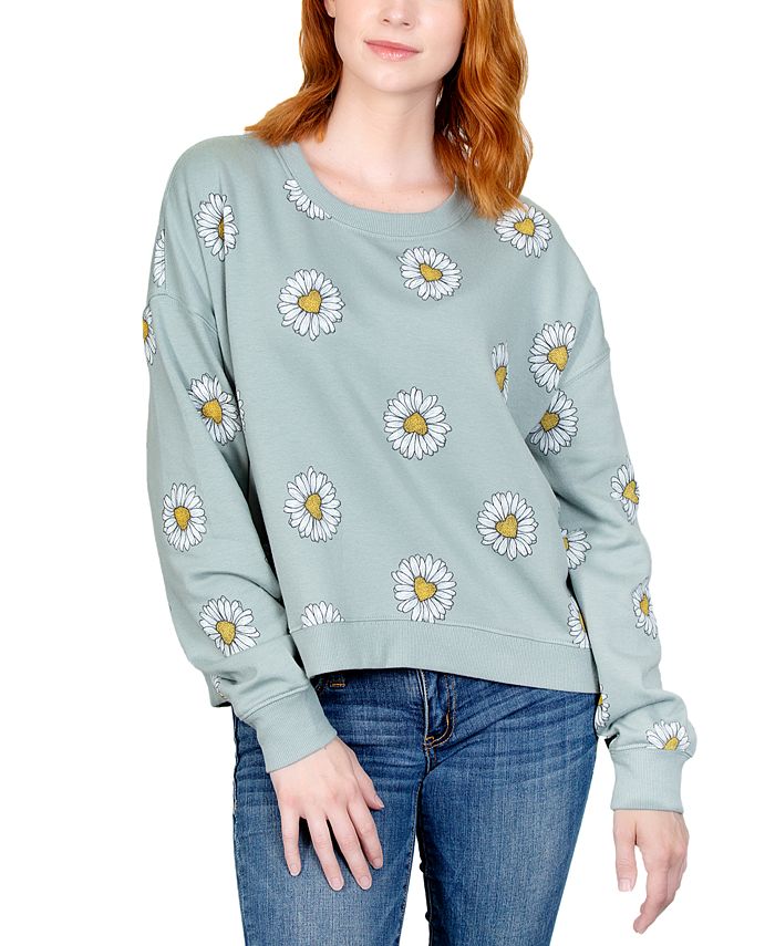 Rebellious One Trendy Plus Size Floral-Print Sweatshirt - Macy's