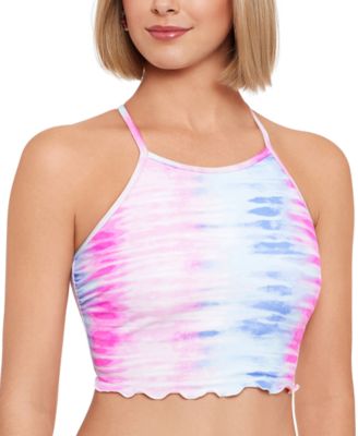 Salt + Cove - Juniors' Day Dreamer Lace-Up-Back High-Neck Swim Top