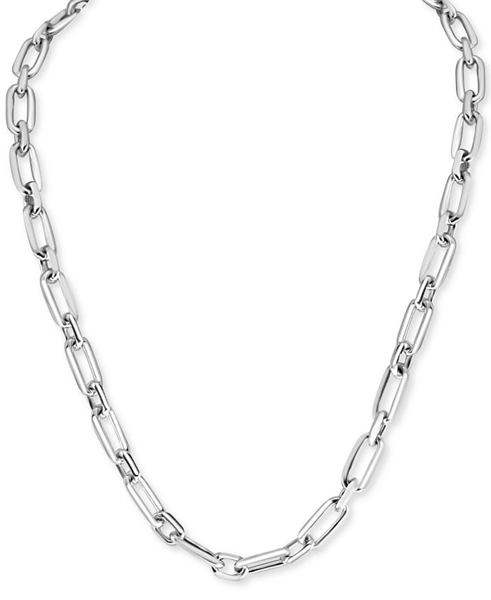 Macy's Men's Sterling Silver Necklace, 22 8mm Figaro Chain - Macy's