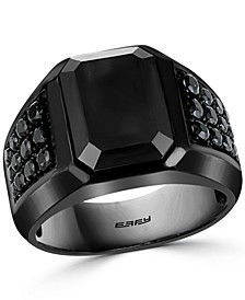 EFFY® Men's Onyx & Black Spinel Ring in Black PVD over Sterling Silver