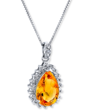 image of Citrine (2-7/8 ct. t.w.) & Diamond (1/5 ct. t.w.) 18