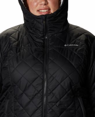plus size columbia copper crest hooded quilted jacket