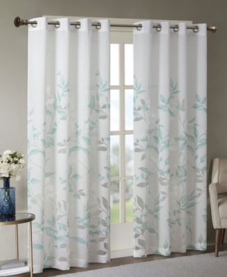 Madison Park Cecily Burnout Printed Window Panel, 50" W x 84" L