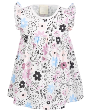 First Impressions Baby Girls Spotty Floral Cotton Dress Created for Macy's