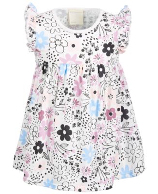 First Impressions Baby Girls Spotty Floral Cotton Dress, Created for ...