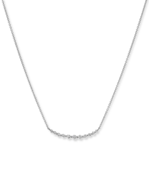 image of Diamond Graduated Curve Statement Necklace (1/2 ct. t.w.) in 14k White Gold