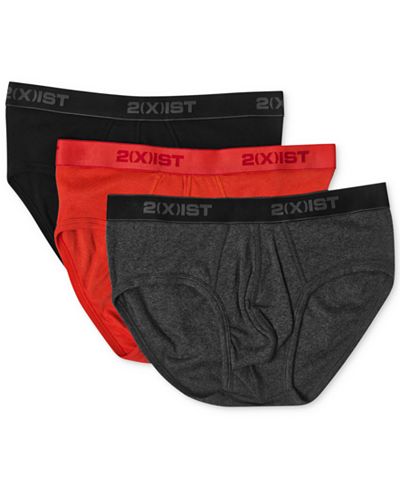 2(x)ist Men's Underwear, Essentials Contour Pouch Brief 3 Pack