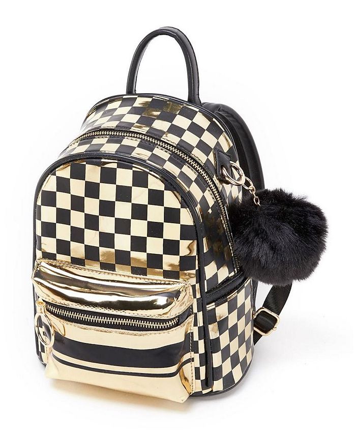 Small outlet checkered backpack