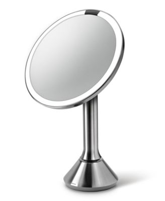 8" Sensor Makeup Mirror, 5x Magnification and Adjustable Brightness