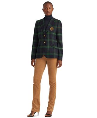 ralph lauren women's plaid blazers