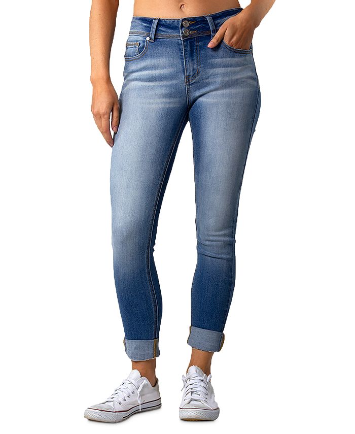 Indigo Rein Juniors' Cuffed Skinny Jeans - Macy's