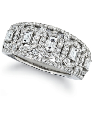 image of Le Vian Baguette & Round Vanilla Diamond Ring (3/4 ct. t.w.) in Platinum