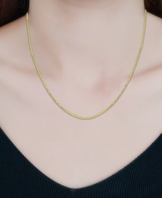 Box Link 18" Chain Necklace in 18k Gold-Plated Sterling Silver, Created for Macy's