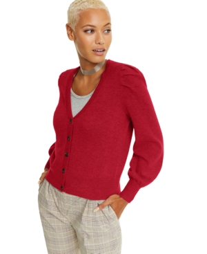 Charter Club Petite Cashmere Balloon-Sleeve Cardigan Created For Macy's