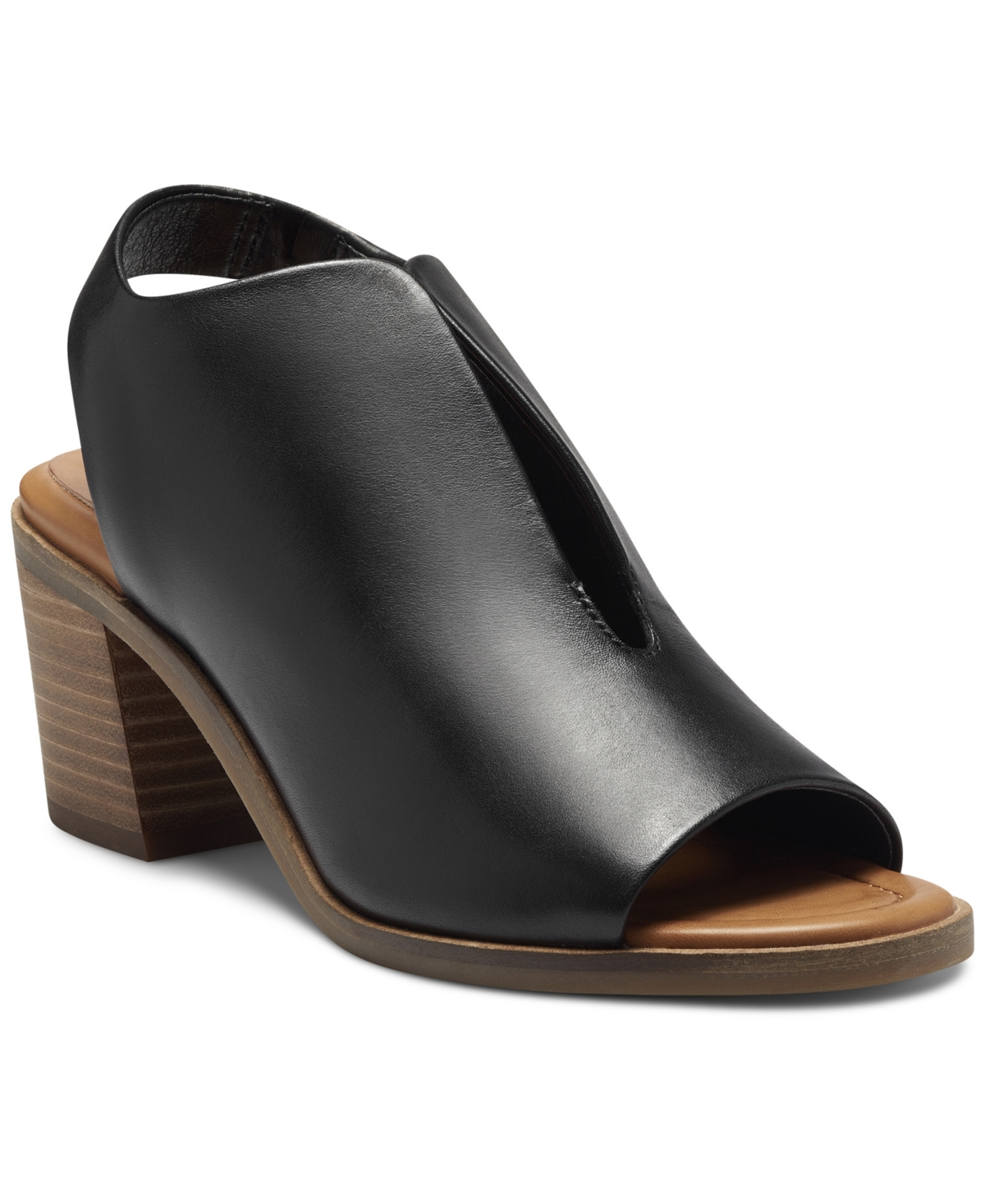 Lucky Brand Women's Rhazy Slingback Shooties - Black Leather
