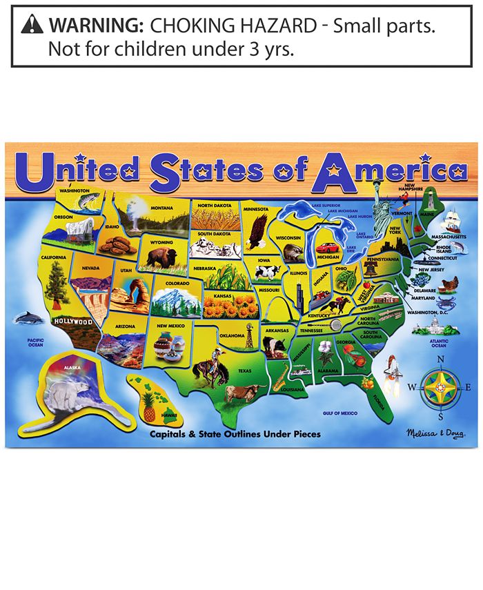 Melissa and Doug - Kids Toy, U.S.A. Map Puzzle