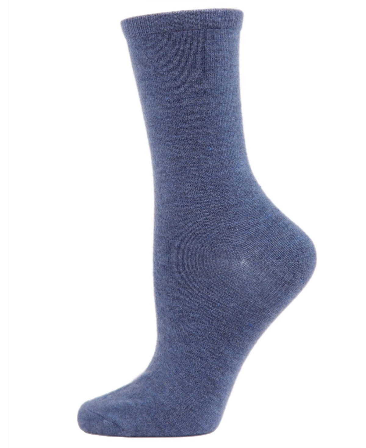 MEMOI FLAT KNIT CASHMERE WOMEN'S CREW SOCKS 