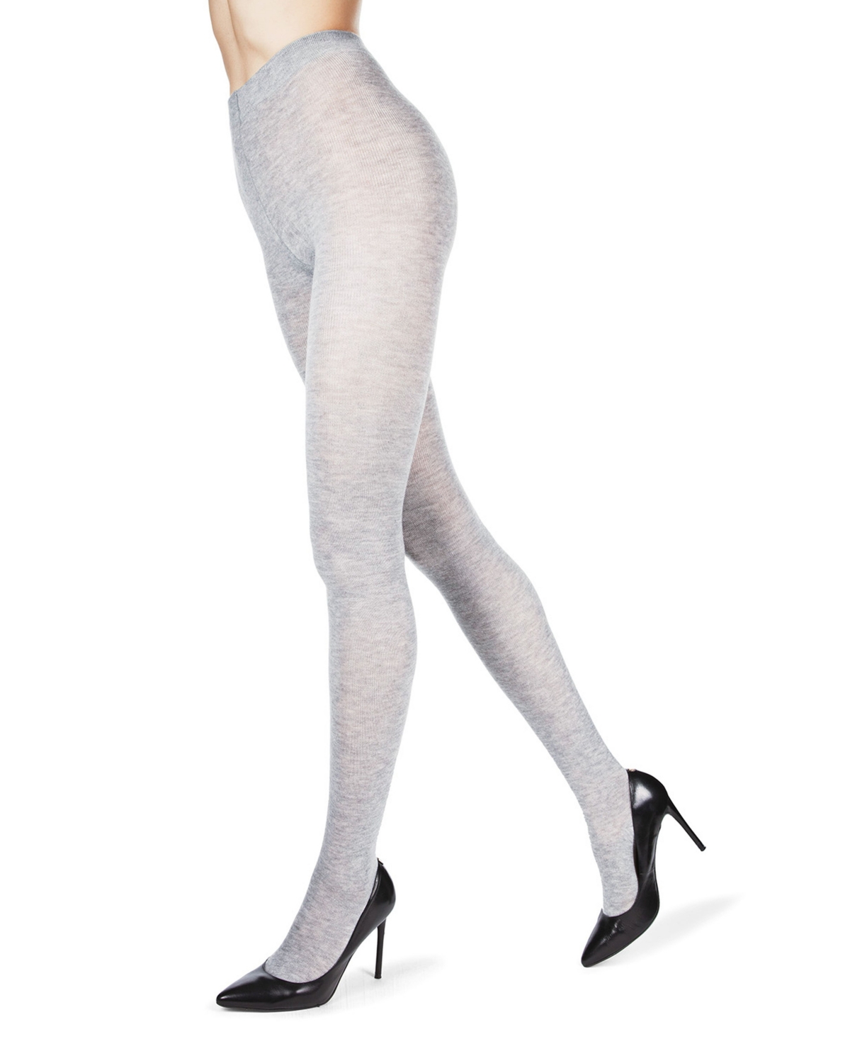 Women's Cashmere Blend Flat Knit Sweater Tights - Brown Heat