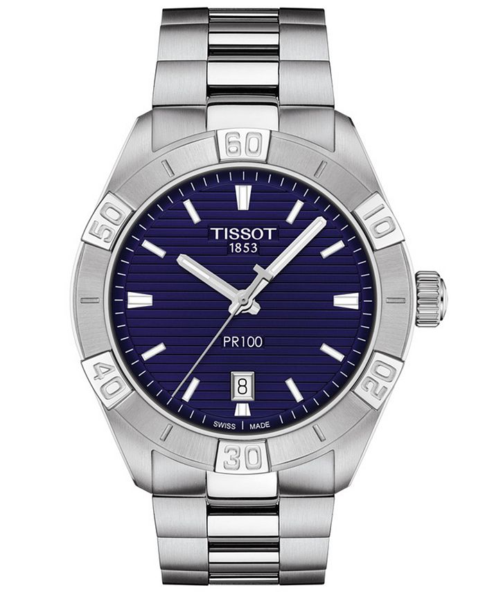 Tissot - Men's Swiss PR 100 Sport Stainless Steel Bracelet Watch 42mm