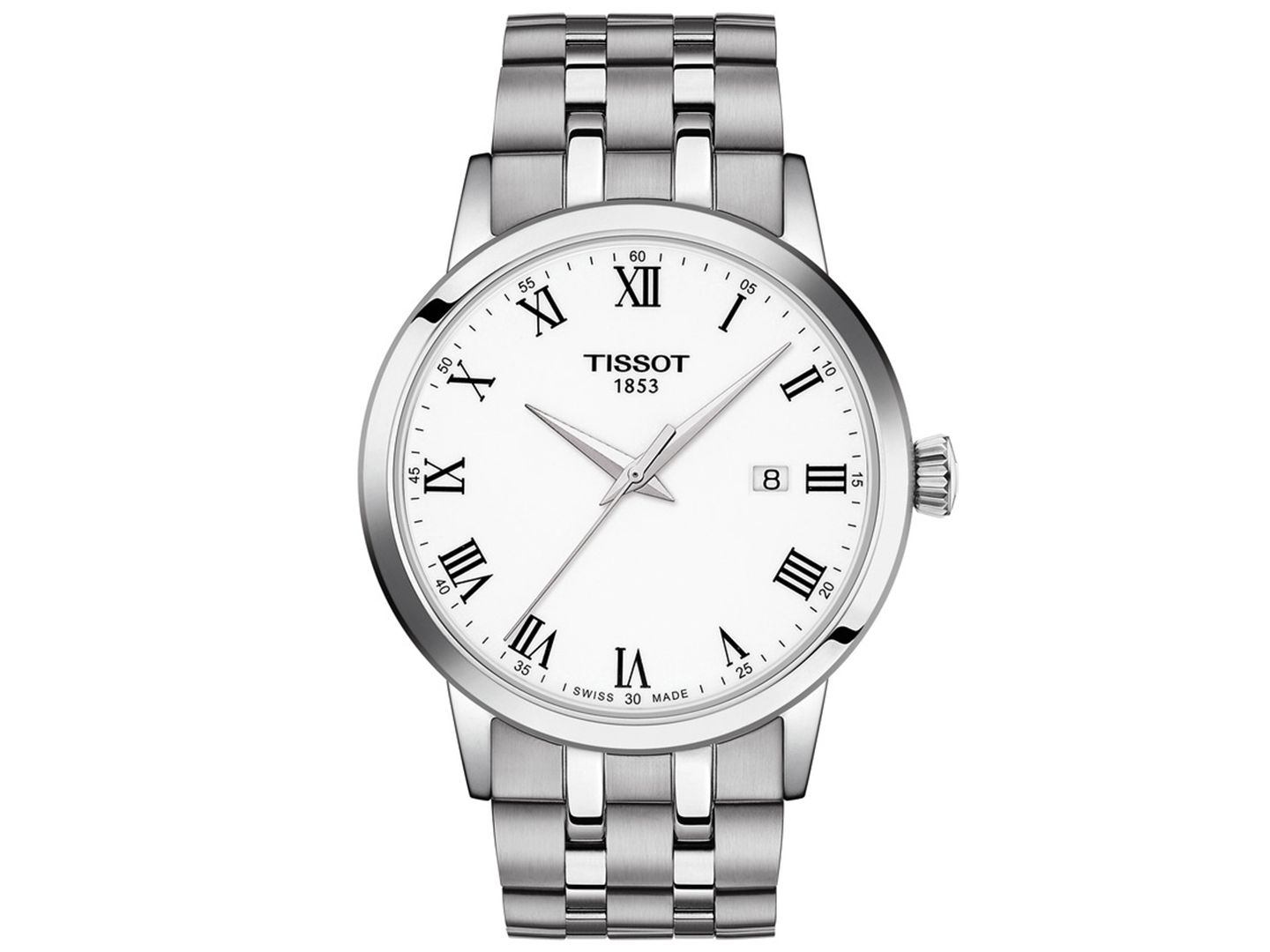 Мужские часы Tissot Swiss Classic Dream Stainless Steel Bracelet Watch 42mm — фото 1