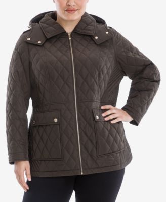 macy's plus size coats