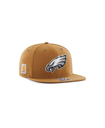 Men's Carhartt x '47 Brown Philadelphia Eagles Captain Snapback Hat