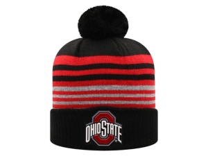 Top Of The World Ohio State Buckeyes Frio Knit Hat In Black/red