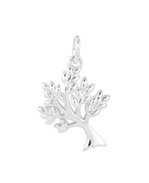 image of Fine Silver Plated Family Tree Charm