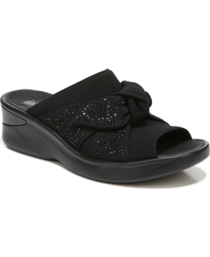 Bzees Smile Wedge Slide Sandal In Black