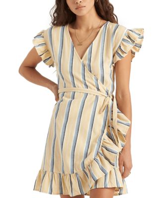 Billabong Wrap and Roll Striped Wrap Dress Macy s