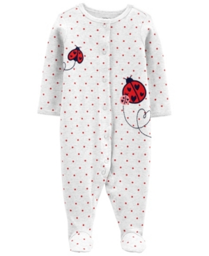 Carters Baby Girl Ladybug Snap-Up Cotton Sleep & Play