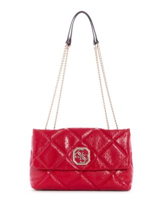 small red guess bag