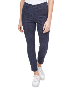 Calvin Klein Jeans Python-Print High-Rise Skinny Jeans