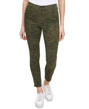 Calvin Klein Jeans Python-Print High-Rise Skinny Jeans