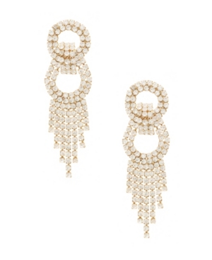 image of Dancing Crystal Chain Fringe Earrings