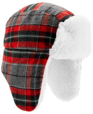 Carter's - Carters Baby Boy Plaid Sherpa Trapper Hat