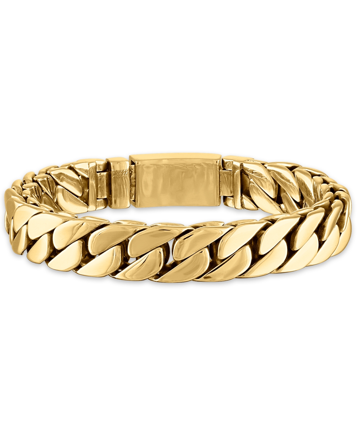 Curb Link Chain Bracelet in Gold-Tone Ion-Plated Stainless Steel, Created for Macy's (Also in Stainless Steel) - Gold-Tone