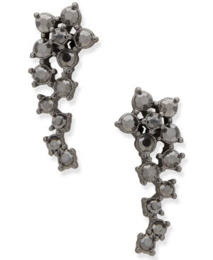 image of lonna & lilly Hematite-Tone Pave Climber Earrings