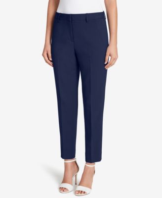 Tahari ASL - Solid Straight-Leg Ankle Pants