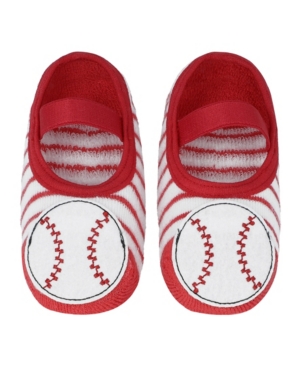 Baby Boys and Girls Anti-Slip Socks with Baseball Applique
