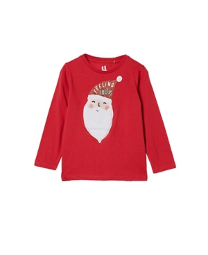 image of Little Girls Stevie Long Sleeve Embellished T-shirt
