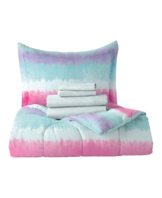 Kids Tie Dye Stripe Comforter Set, Twin
