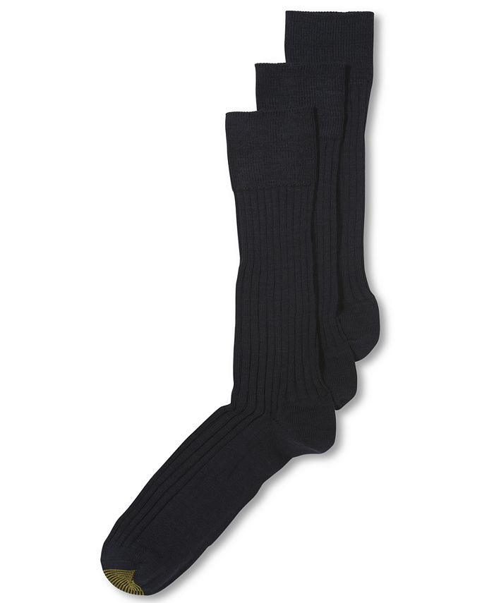 Gold Toe Men's 3- Pack Dress Windsor Wool Crew Socks - Macy's