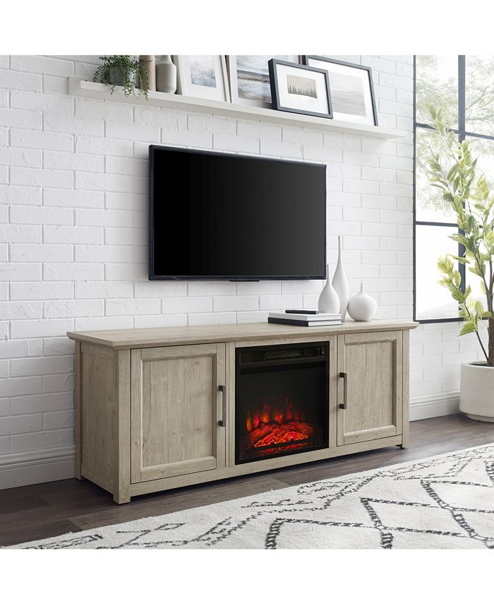 Crosley Camden 58" Low Profile TV Stand with Fireplace Macy's