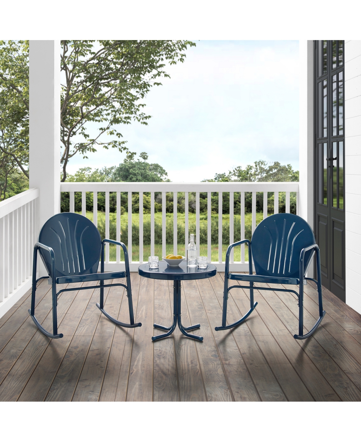 Griffith 3 Piece Outdoor Rocking Chair Set