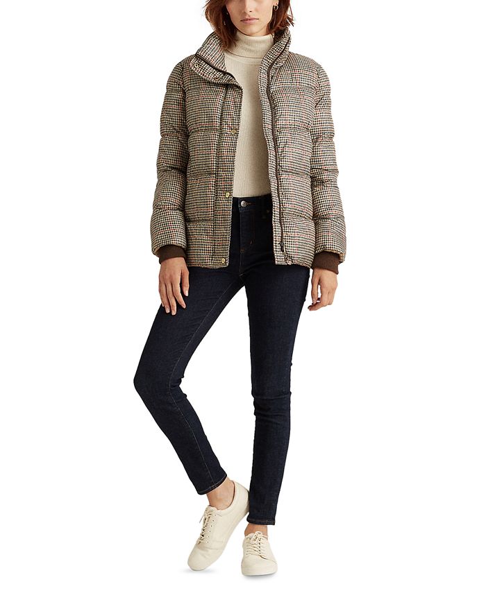 ralph lauren houndstooth puffer