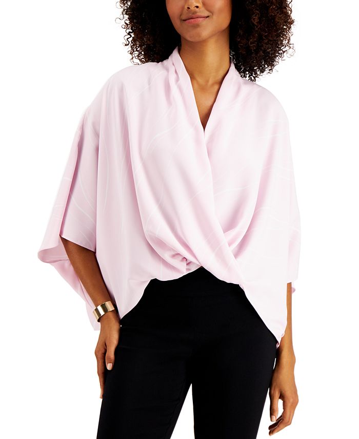 Alfani Women's Surplice Wrap Top, Created for Macy's - Macy's