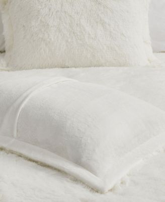 Malea Shaggy Faux-Fur 3-Pc. Duvet Cover Set, King