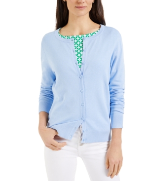 Charter Club Long-Sleeve Button-Front Cardigan Created for Macy's