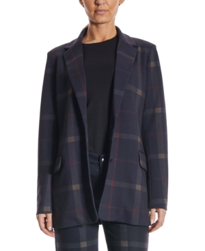 Oat Oversized Plaid Blazer